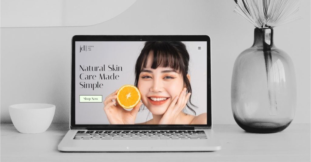 Jerrett Digital Skincare brand Header Mockup