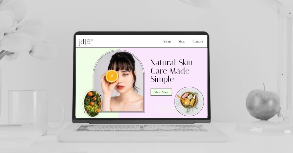 Jerrett Digital Skincare brand Header Mockup